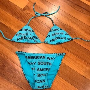 Rosa Chá "South American" blue bikini